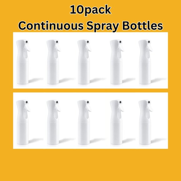 10pk White Continuous Spray Bottles-Reusable-Empty - Picture 1 of 3